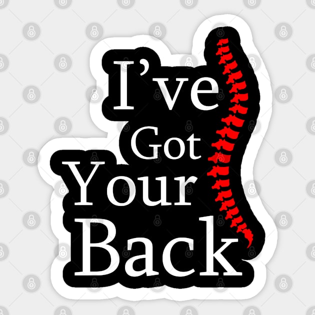 Chiropractor Gift Print Your Back Chiropractor Print Sticker by Linco